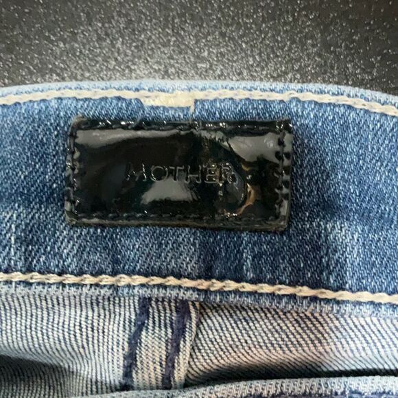 Mother Jeans We The Animals The Mid Rise Dazzler Ankle Fray Jeans Size 28 - Picture 7 of 11